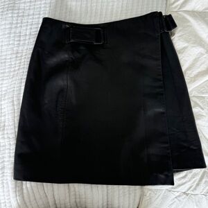 All saints leather skirt